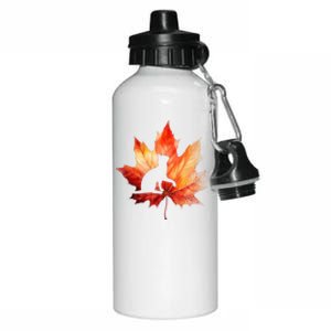 Autumn Cat Fall Lover Aluminum Water Bottle