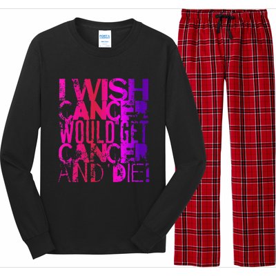 Anti Cancer Fighting Cancer Cancer Survivor Awareness Long Sleeve Pajama Set