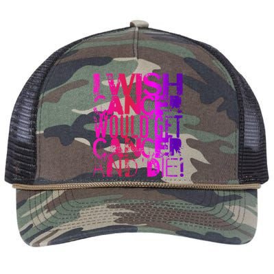 Anti Cancer Fighting Cancer Cancer Survivor Awareness Retro Rope Trucker Hat Cap