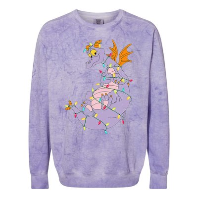 Adorable Christmas Figment Lights for Animal Lovers Colorblast Crewneck Sweatshirt