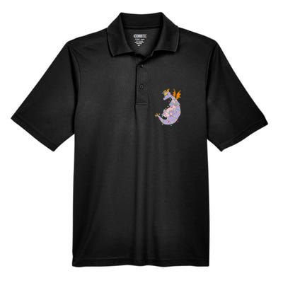 Adorable Christmas Figment Lights for Animal Lovers Men's Origin Performance Pique Polo