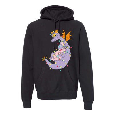 Adorable Christmas Figment Lights for Animal Lovers Premium Hoodie