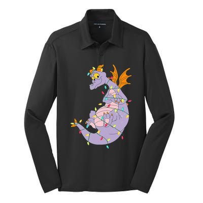 Adorable Christmas Figment Lights for Animal Lovers Silk Touch Performance Long Sleeve Polo