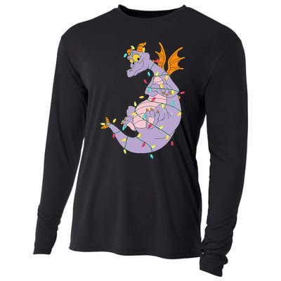 Adorable Christmas Figment Lights for Animal Lovers Cooling Performance Long Sleeve Crew