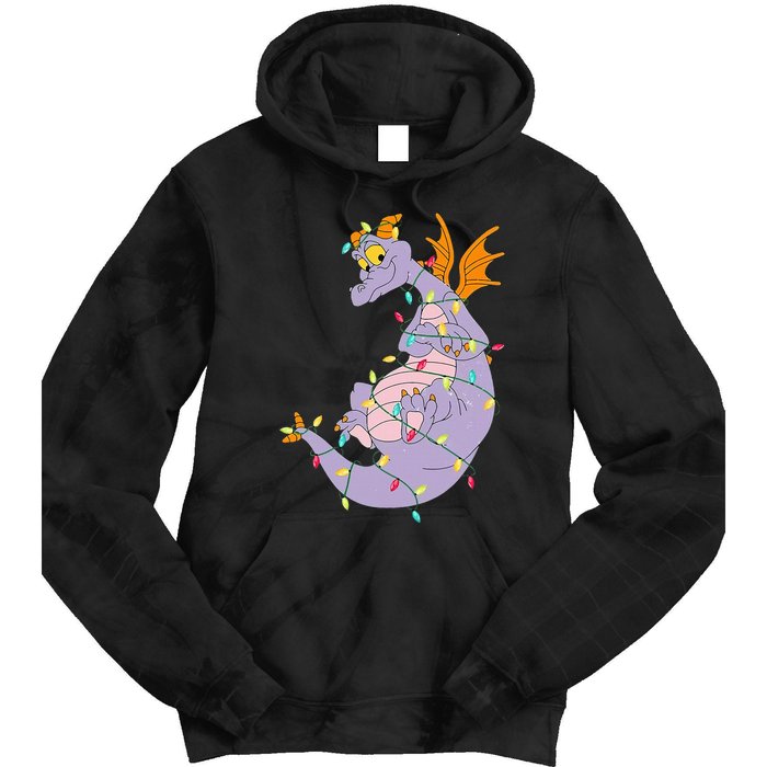 Adorable Christmas Figment Lights for Animal Lovers Tie Dye Hoodie