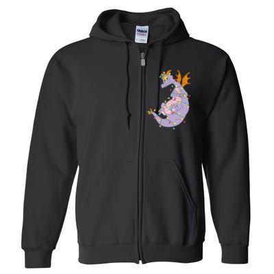 Adorable Christmas Figment Lights for Animal Lovers Full Zip Hoodie