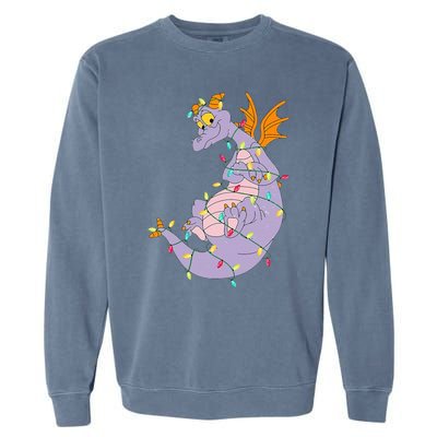 Adorable Christmas Figment Lights for Animal Lovers Garment-Dyed Sweatshirt