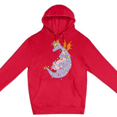 Adorable Christmas Figment Lights for Animal Lovers Premium Pullover Hoodie