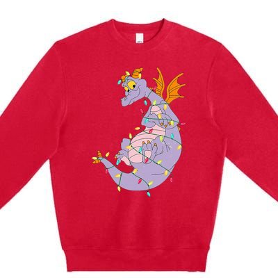 Adorable Christmas Figment Lights for Animal Lovers Premium Crewneck Sweatshirt