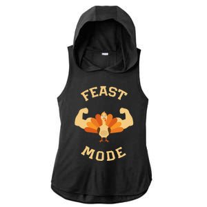 Adults Cute Feast Mode Thanksgiving Day Gift Ladies PosiCharge Tri-Blend Wicking Draft Hoodie Tank