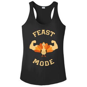 Adults Cute Feast Mode Thanksgiving Day Gift Ladies PosiCharge Competitor Racerback Tank