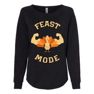 Adults Cute Feast Mode Thanksgiving Day Gift Womens California Wash Sweatshirt