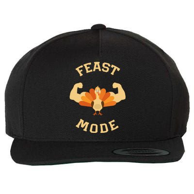 Adults Cute Feast Mode Thanksgiving Day Gift Wool Snapback Cap