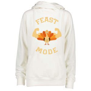 Adults Cute Feast Mode Thanksgiving Day Gift Womens Funnel Neck Pullover Hood