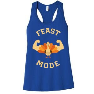 Adults Cute Feast Mode Thanksgiving Day Gift Women's Racerback Tank