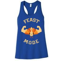 Adults Cute Feast Mode Thanksgiving Day Gift Women's Racerback Tank