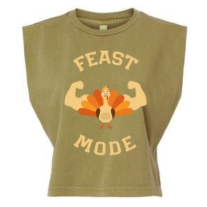 Adults Cute Feast Mode Thanksgiving Day Gift Garment-Dyed Women's Muscle Tee