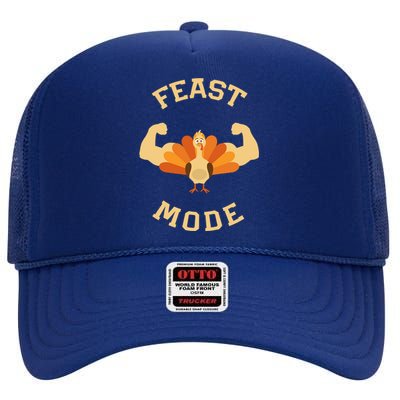 Adults Cute Feast Mode Thanksgiving Day Gift High Crown Mesh Back Trucker Hat