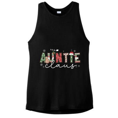 Auntie Claus Groovy Xmas Matching Family  Ladies PosiCharge Tri-Blend Wicking Tank