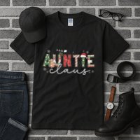 Auntie Claus Groovy Xmas Matching Family  Tall T-Shirt