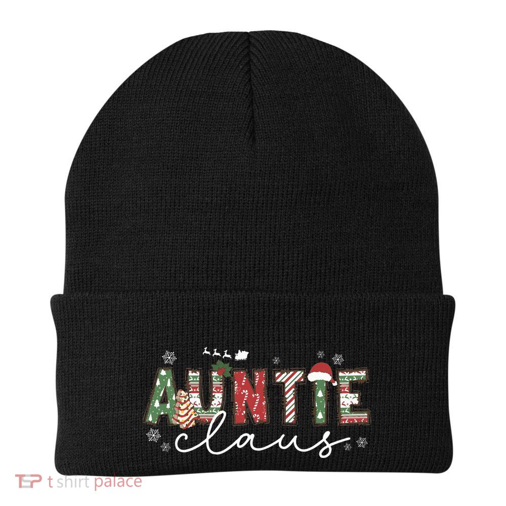Auntie Claus Groovy Xmas Matching Family  Beanie