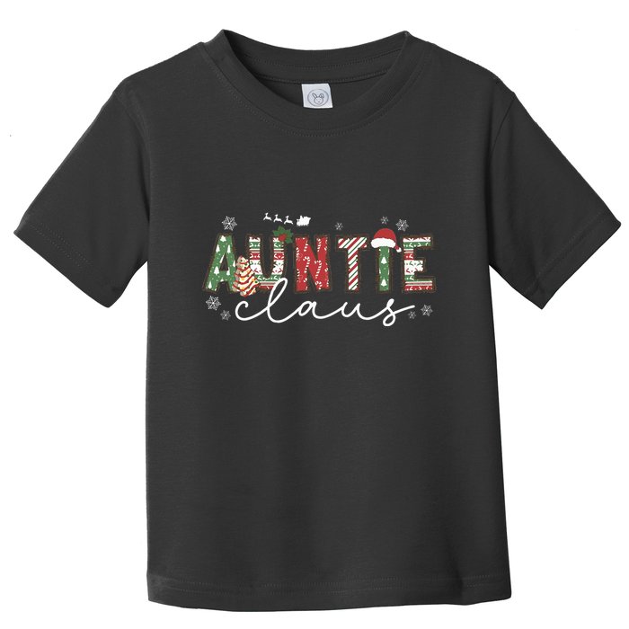 Auntie Claus Groovy Xmas Matching Family  Toddler T-Shirt