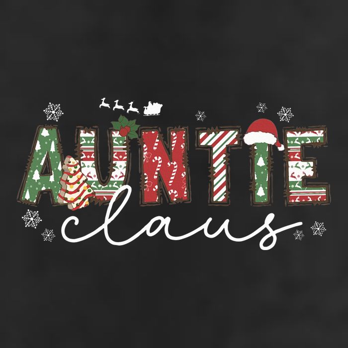 Auntie Claus Groovy Xmas Matching Family  Microfiber Hand Towel