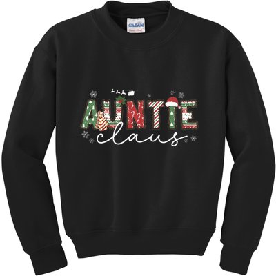 Auntie Claus Groovy Xmas Matching Family  Kids Sweatshirt
