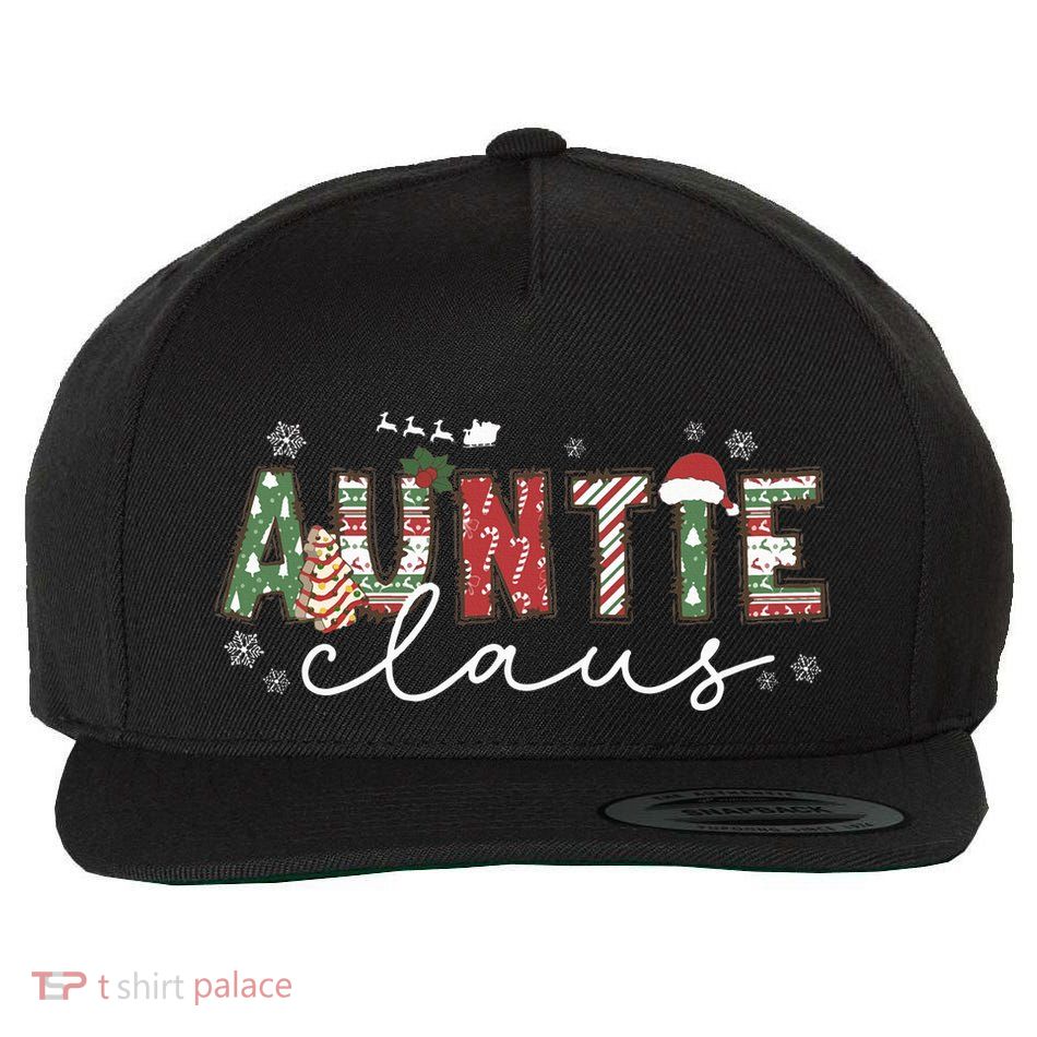 Auntie Claus Groovy Xmas Matching Family  Wool Snapback Cap