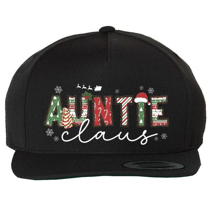 Auntie Claus Groovy Xmas Matching Family  Wool Snapback Cap