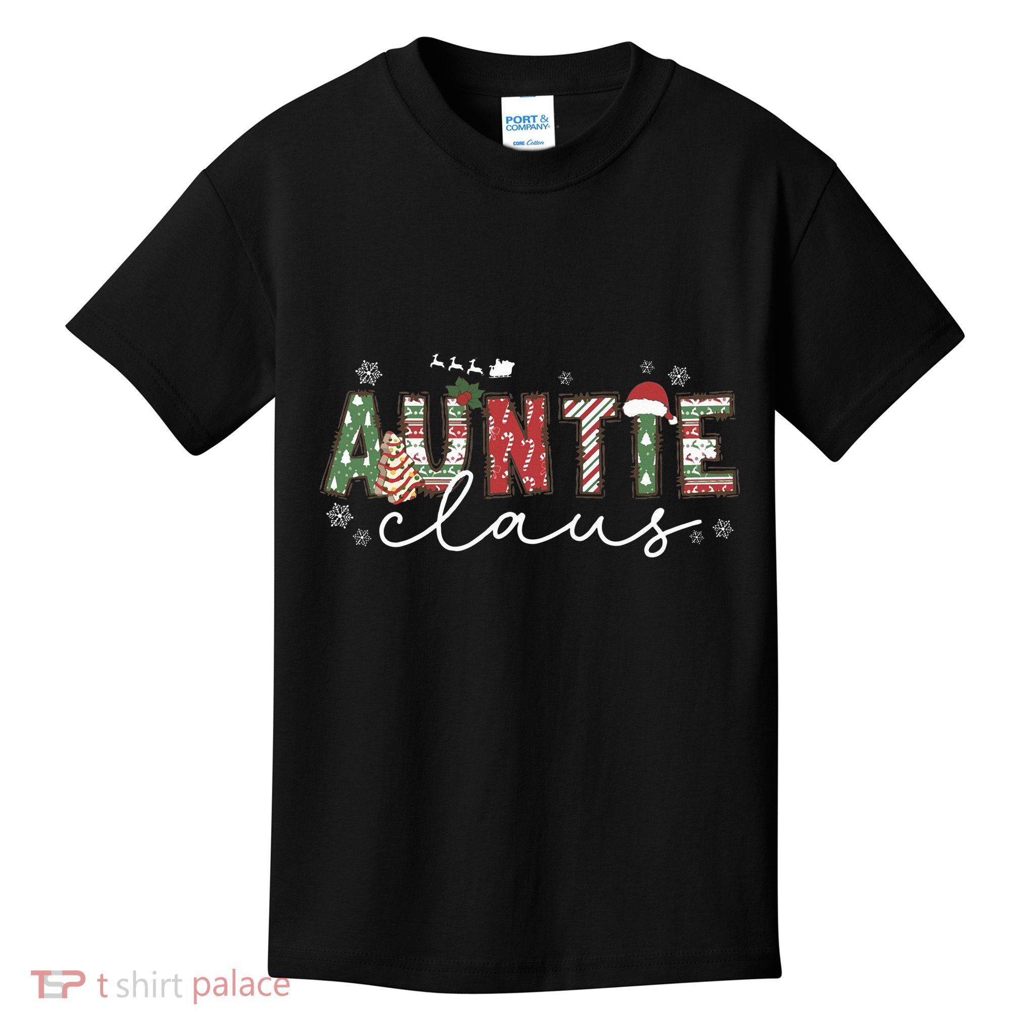 Auntie Claus Groovy Xmas Matching Family  Kids T-Shirt
