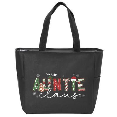 Auntie Claus Groovy Xmas Matching Family  Zip Tote Bag