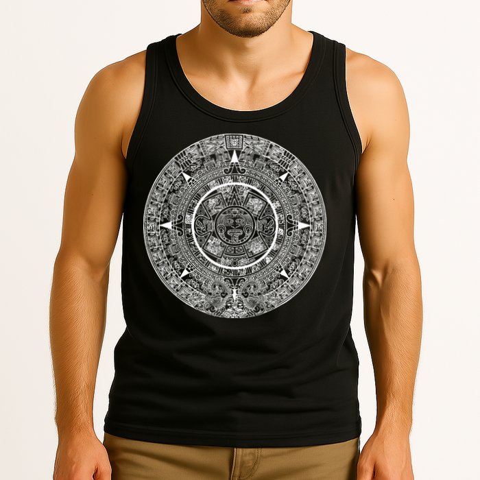 Aztec Calendar God Calendar Serpent Mesoamerica Tank Top