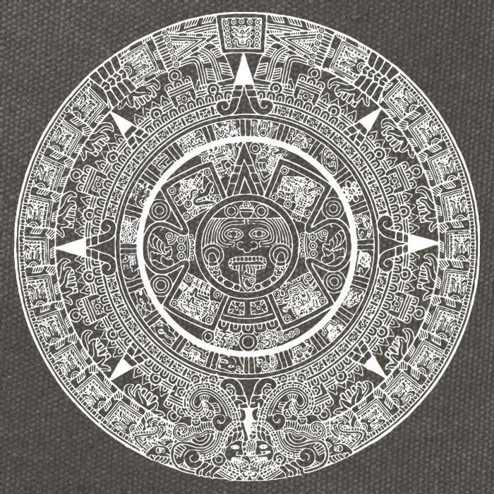 Aztec Calendar God Calendar Serpent Mesoamerica Cotton Canvas Backpack