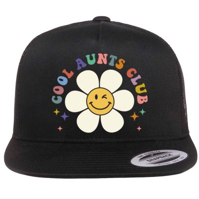 Auntie Cool Gift Cool Aunts Club Funny Auntie Gift Flatbill Hat