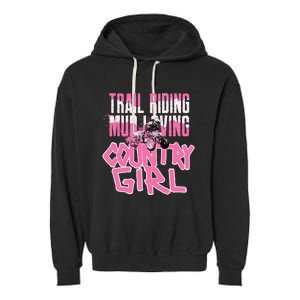 ATV Country Girl Four Wheeler Garment-Dyed Fleece Hoodie