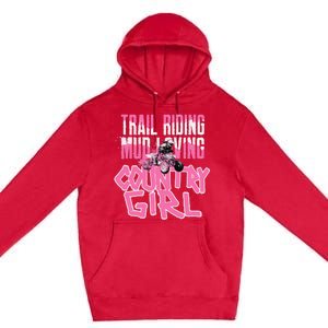 ATV Country Girl Four Wheeler Premium Pullover Hoodie