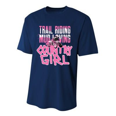 ATV Country Girl Four Wheeler Performance Sprint T-Shirt