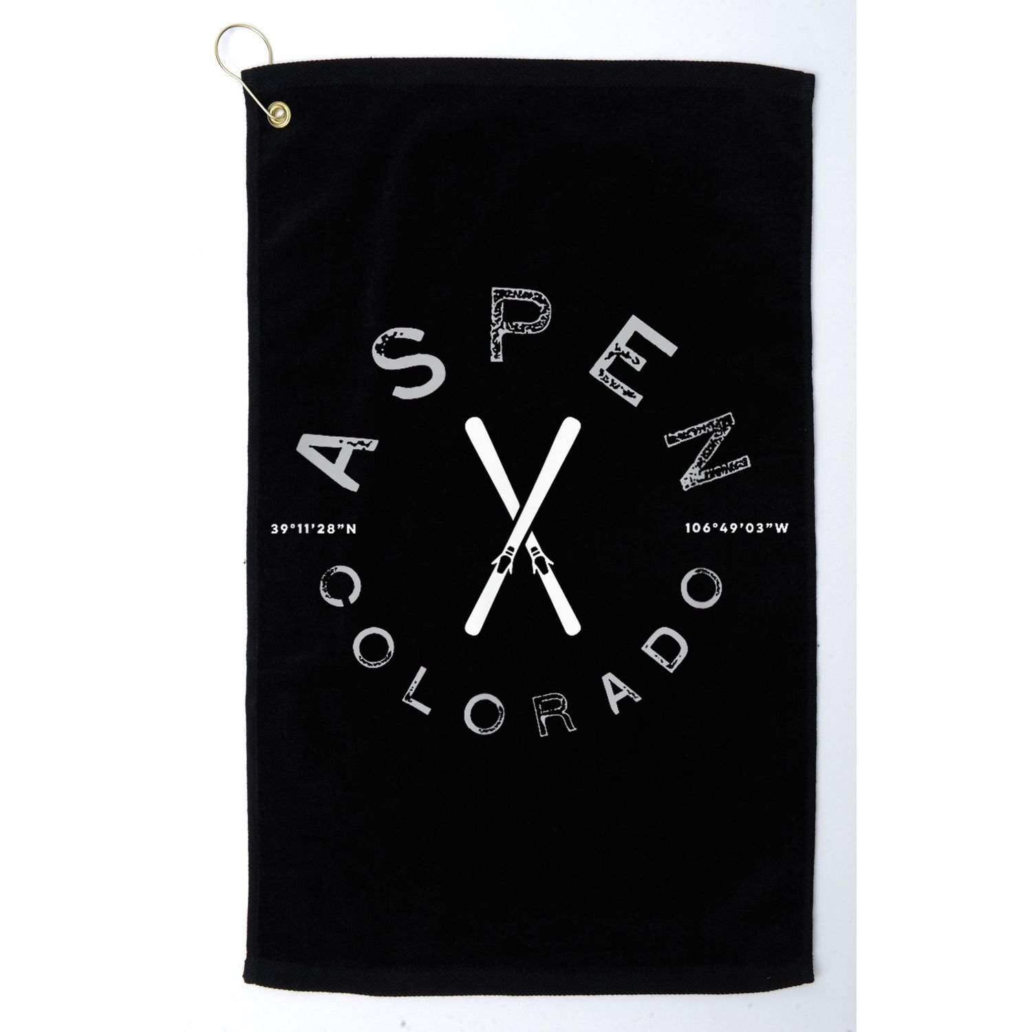 Aspen Colorado Graphic Vintage Ski Golf Towel