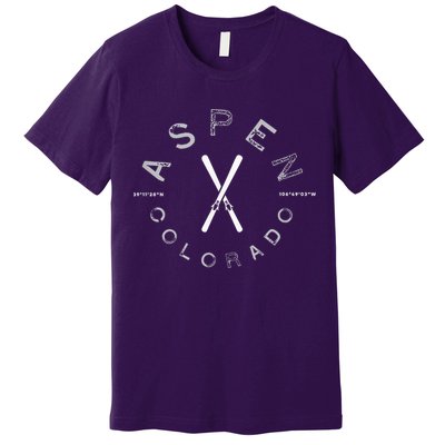 Aspen Colorado Graphic Vintage Ski Premium T-Shirt