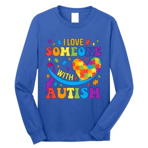 Autism Cool Gift I Love Someone With Autism Gift Long Sleeve Shirt