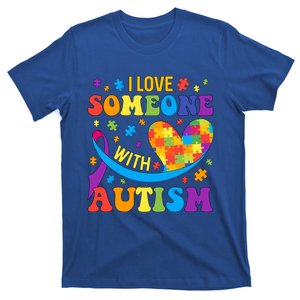 Autism Cool Gift I Love Someone With Autism Gift T-Shirt