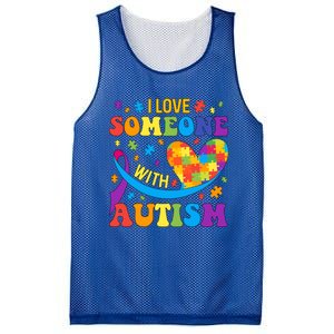 Autism Cool Gift I Love Someone With Autism Gift Mesh Reversible Basketball Jersey Tank