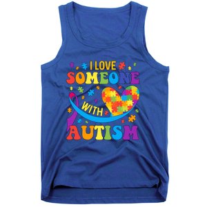 Autism Cool Gift I Love Someone With Autism Gift Tank Top