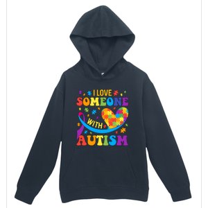 Autism Cool Gift I Love Someone With Autism Gift Urban Pullover Hoodie