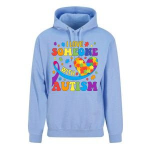 Autism Cool Gift I Love Someone With Autism Gift Unisex Surf Hoodie