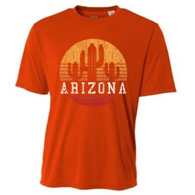 Arizona Cool Gift Gift Vintage Retro Cactus Gift Cooling Performance Crew T-Shirt