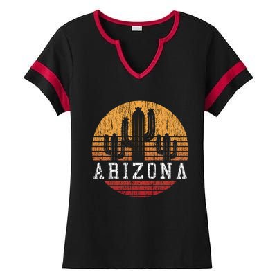 Arizona Cool Gift Gift Vintage Retro Cactus Gift Ladies Halftime Notch Neck Tee