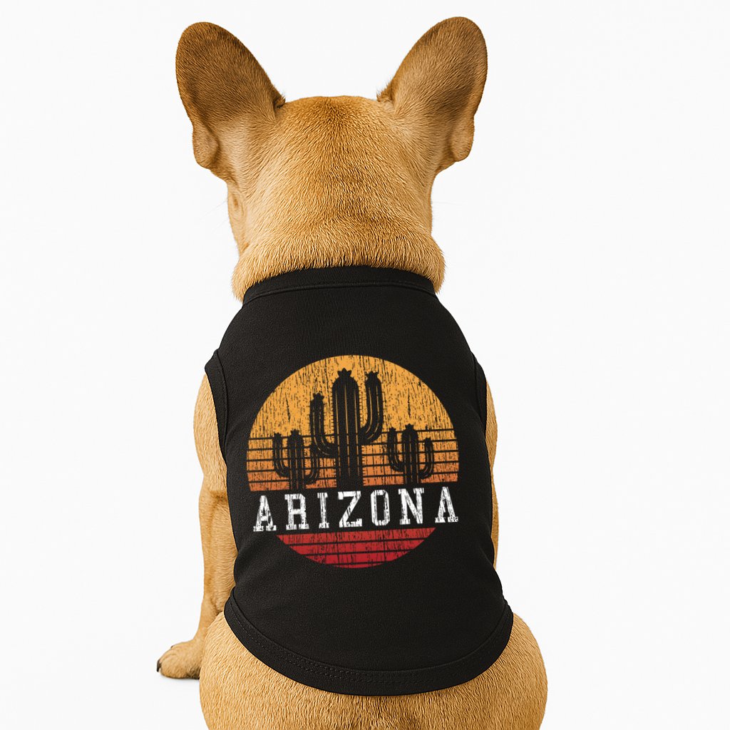 Arizona Cool Gift Gift Vintage Retro Cactus Gift Doggie Tank