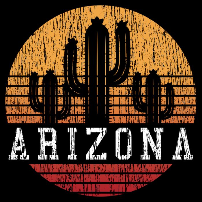 Arizona Cool Gift Gift Vintage Retro Cactus Gift Doggie Tank